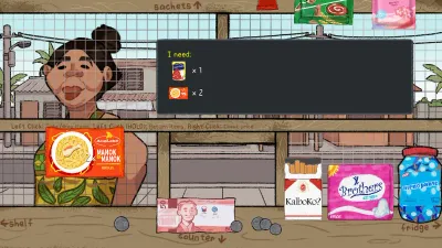 Narinig Mo Ba? gameplay showing the sari-sari store counter view with a customer waiting